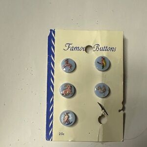 Mid Century Baby Buttons on Card